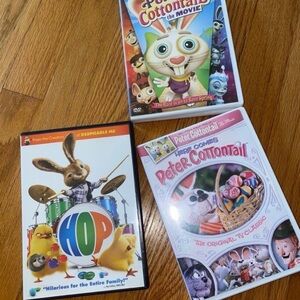 Children’s Easter Movies. Peter Cottontail Collection & HOP. Three DVD Movies